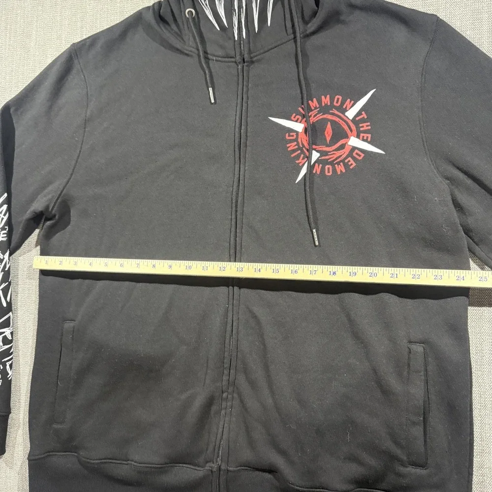 Finn Balor Hoodie‎ Mens XL Black Full Zip Summon The Demon King Graphic WWE